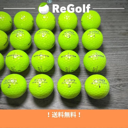 【中古】 【送料無料】 ロストボール XXIO ゼクシオ リバウンドドライブ ライムイエロー 20球 Aランク ゴルフボール リゴルフ
